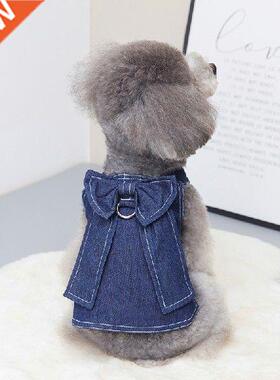 Cat Dog Dress Blue Puppy Denim Dog Shirt Pretty Vest Dog