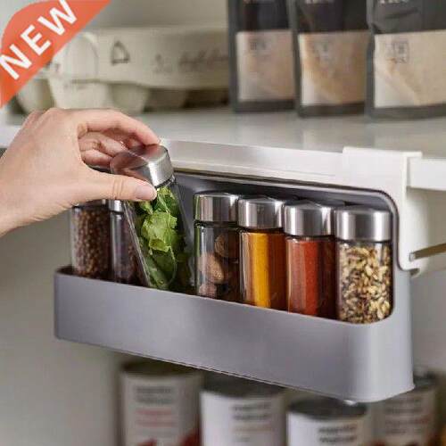 Kitchen Spice Rack Storage Cabinet Spice Bottle Rack Home