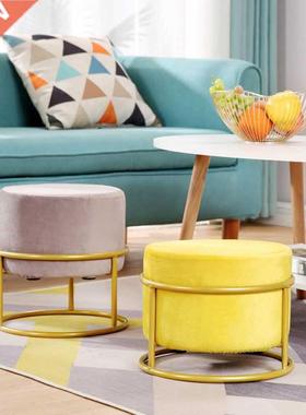 Height Adjustable ! Nodic Luxuy Living oom Stool Flannel