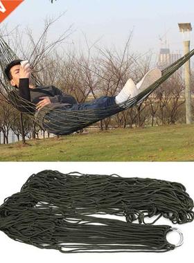 Portable Nylon Mesh Hammock Net Sleeping Bed Hamaca For Outd