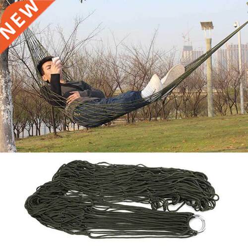 Portable Nylon Mesh Hammock Net Sleeping Bed Hamaca For Outd