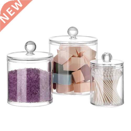 Acrylic Cotton Swab Holder Cosmetic Storage Box Set Bathroom