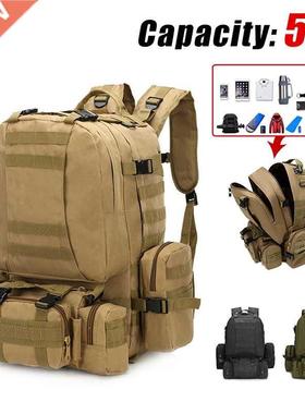 50L Tactical Backack 4 in 1 Militay Bags Amy ucksack Bac