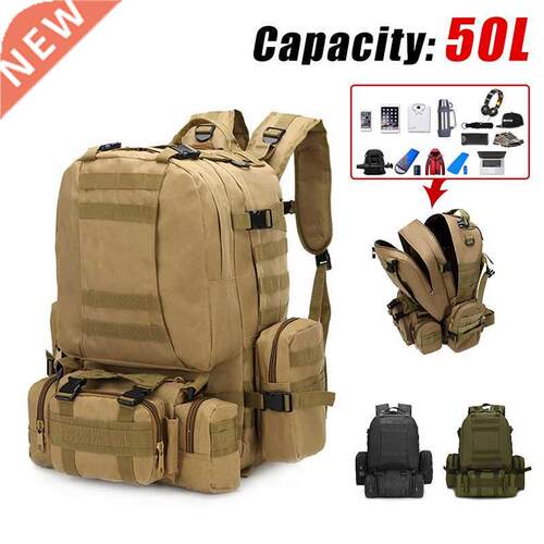 50L Tactical Backack 4 in 1 Militay Bags Amy ucksack Bac