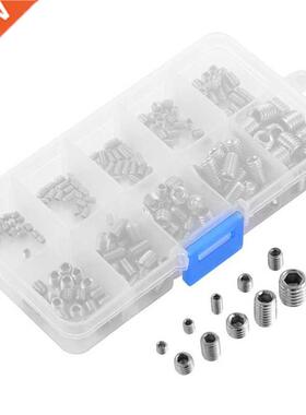 200pcs M3/4/5/6/8 Hex Head Screw Socket Hex Grub / Assortmen