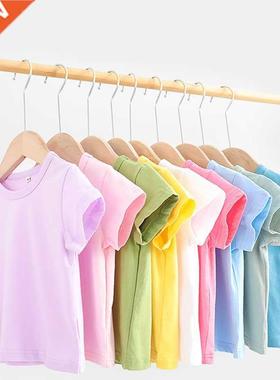 16 Colors Solid Children T-irt for Boys Girls Cotton Summe