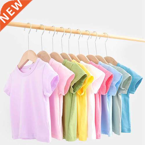 16 Colors Solid Children T-irt for Boys Girls Cotton Summe