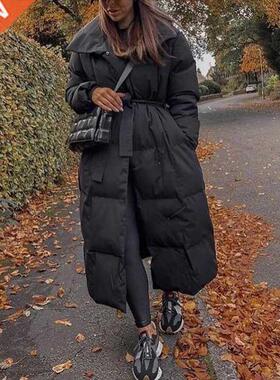 Malina Thick Loose Parkas Women Fashion Solid vered Button C