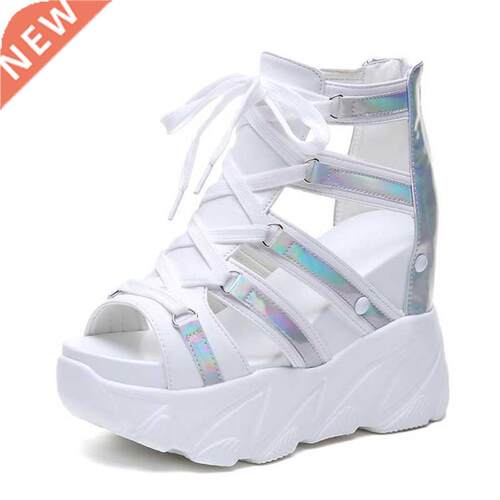 Women Comforty Shoes Women Muffin Bottom Wedges Heels Summer