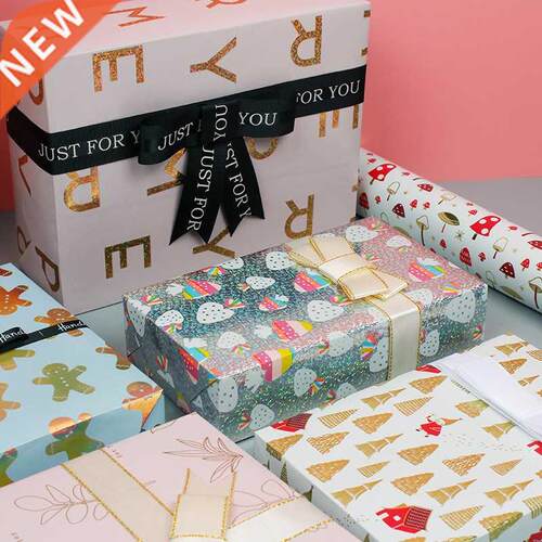 50*70cm Christmas wrapping paper Holiday gift decoration pa