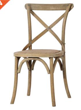 Retro solid wood chair dining chair nordic home simple