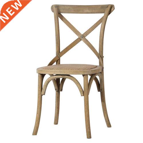Retro solid wood chair dining chair nordic home simple