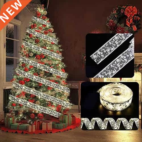 Christmas Ribbon Fairy Light Christmas Decoration  Bows S