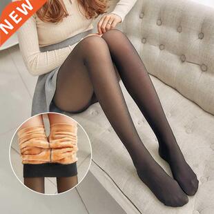Legs Fake Translucent stockings Warm Fleece Pantyhose Thicke