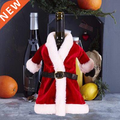 1Pcs Christmas Wine Bottle Cover Dinner Table Cute