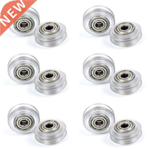 12Pcs CNC Clear Polycarbonate Wheel Pulley 625ZZ Bearing Pla