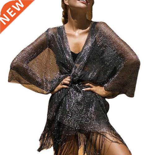 4 Colors Bikini Cover Up Tassel Beach Dress Tunics Swimsuit