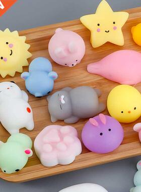 10Pcs/set Mochi Squishy Toys Mini Squishies Kawaii Animal Sq