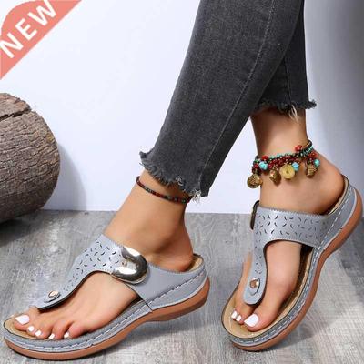 Summer 2022 Beach Wedges Ladies Shoes for Retro Casual Women
