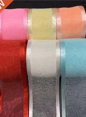 5Yards/Lot 8mm Satin Edge Organza Ribbon Bow Hair Wedding
