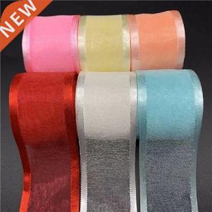 5Yards/Lot 8mm Satin Edge Organza Ribbon Bow Hair Wedding