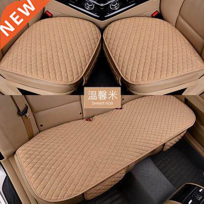 *Linen Fabric Car Seat Cover Four Seasons Front Rear Flax Cu