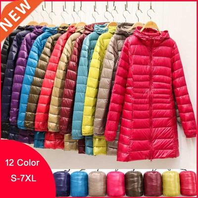 Woman Duck Down Jackets Winter Plus Size Ultralight Hooded W