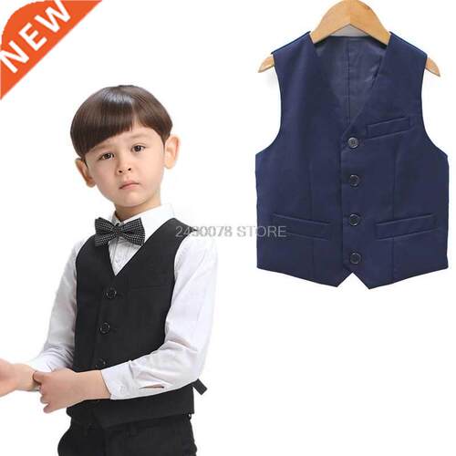 England Style Kids Birthday Waistcoat Prince Formal Vest Bo