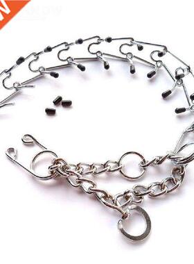 Dog Collar Adjustable Links Choke Chain Rubber Tips German