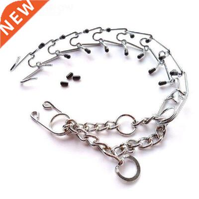 Dog Collar Adjustable Links Choke Chain Rubber Tips German