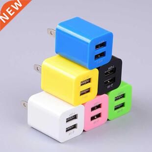 5V 1A US Plug USB Charging Dual Port Power Adapter For Home