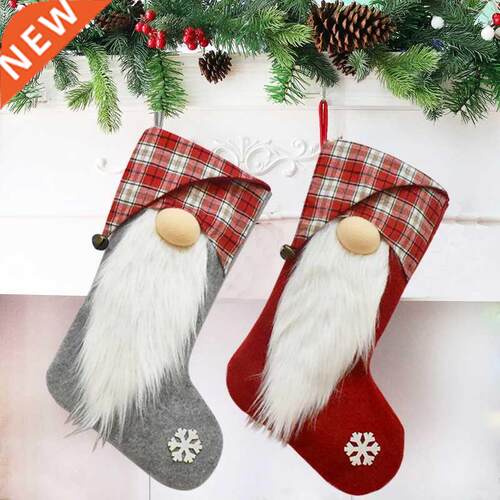 Christmas Stockings Cute Faceless Santa Gnome Doll Socks Xma