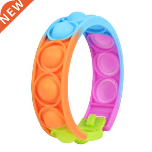 Funny Pop Fidget Fun Color Silicone Bracelet Luminous Bracel