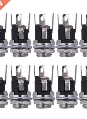 10pcs New DC Power Supply Jack Socket Female Panel Mount Con