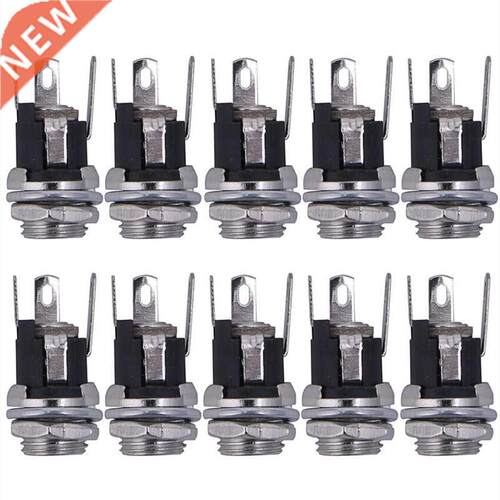 10pcs New DC Power Supply Jack Socket Female Panel Mount Con