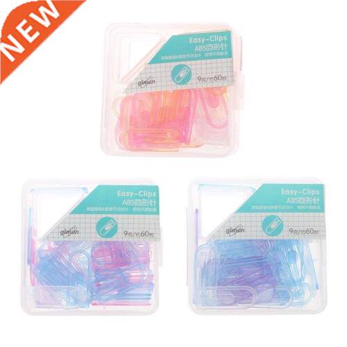 60pcs Small Paperclip Kawaii Candy Color Clear Statione