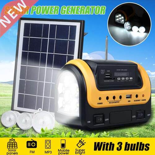 10W Portable Solar Generator Outdoor Power with FM MP bluet