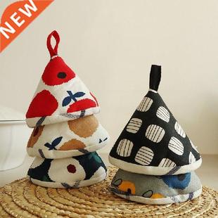 New Fabric Quilted Insulation Pot Handle Triangle Pot Cap