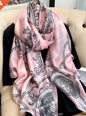 2021 Cor Matching Sillk Scarf Women Spring New Fashion Ban