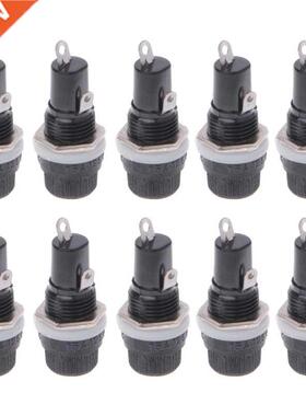 10 Pcs AC 250V 1A Panel Mounted 5x20mm Fuse Holder For Radi