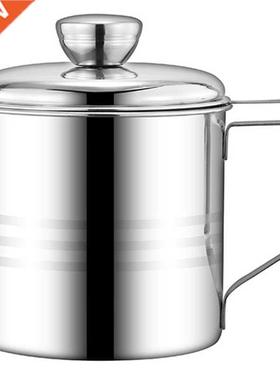 Oil Strainer Pot Stainless Steel Container Jug Storage Can w