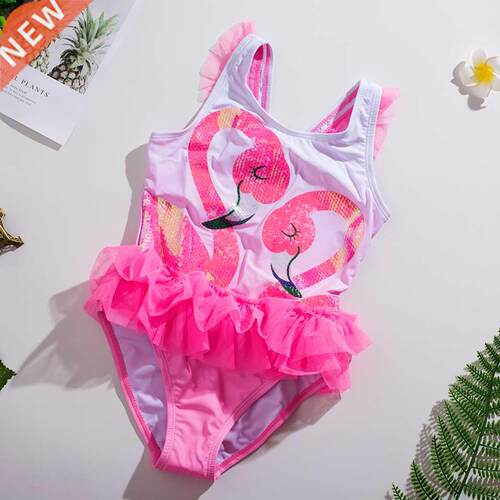 2021 New Flamingo Girls Swimwear 1~16Years Children Swimsuit