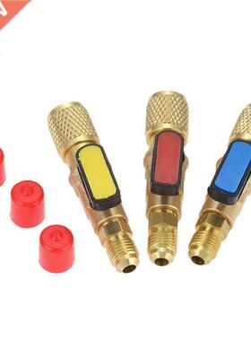 3Pcs/Set Br R410A Refrigerant Straight Ball Valves AC Chargi