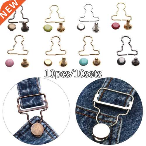 10sets Mini Doll Belt Buttons Doll Clothes  Metal Buckle