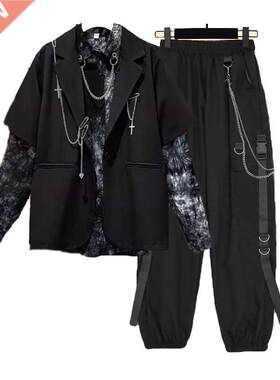 Autumn 2022 Women Chain Cargo Pants+Chian Blouse+Chain Vest