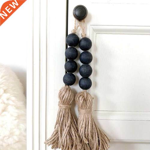 Closet Gift Pendant Drawer Knob Wood Bead Garland Art Craft