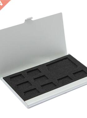 9 Micro-SD/SD Memory Card Storage Holder Box Protector Metal