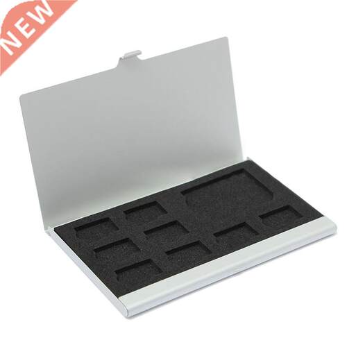 9 Micro-SD/SD Memory Card Storage Holder Box Protector Metal