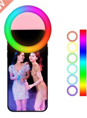 LED Selfie Ring Clip Portable USB Charging LED Selfie Ring F