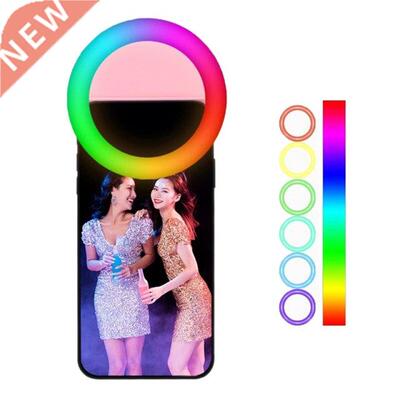 LED Selfie Ring Clip Portable USB Charging LED Selfie Ring F